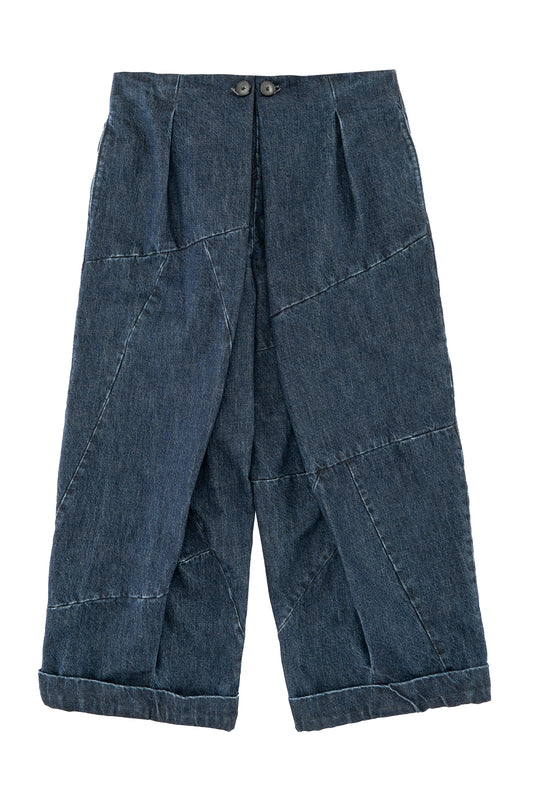4Size Oversized Pants – Stonewashed Blue Denim