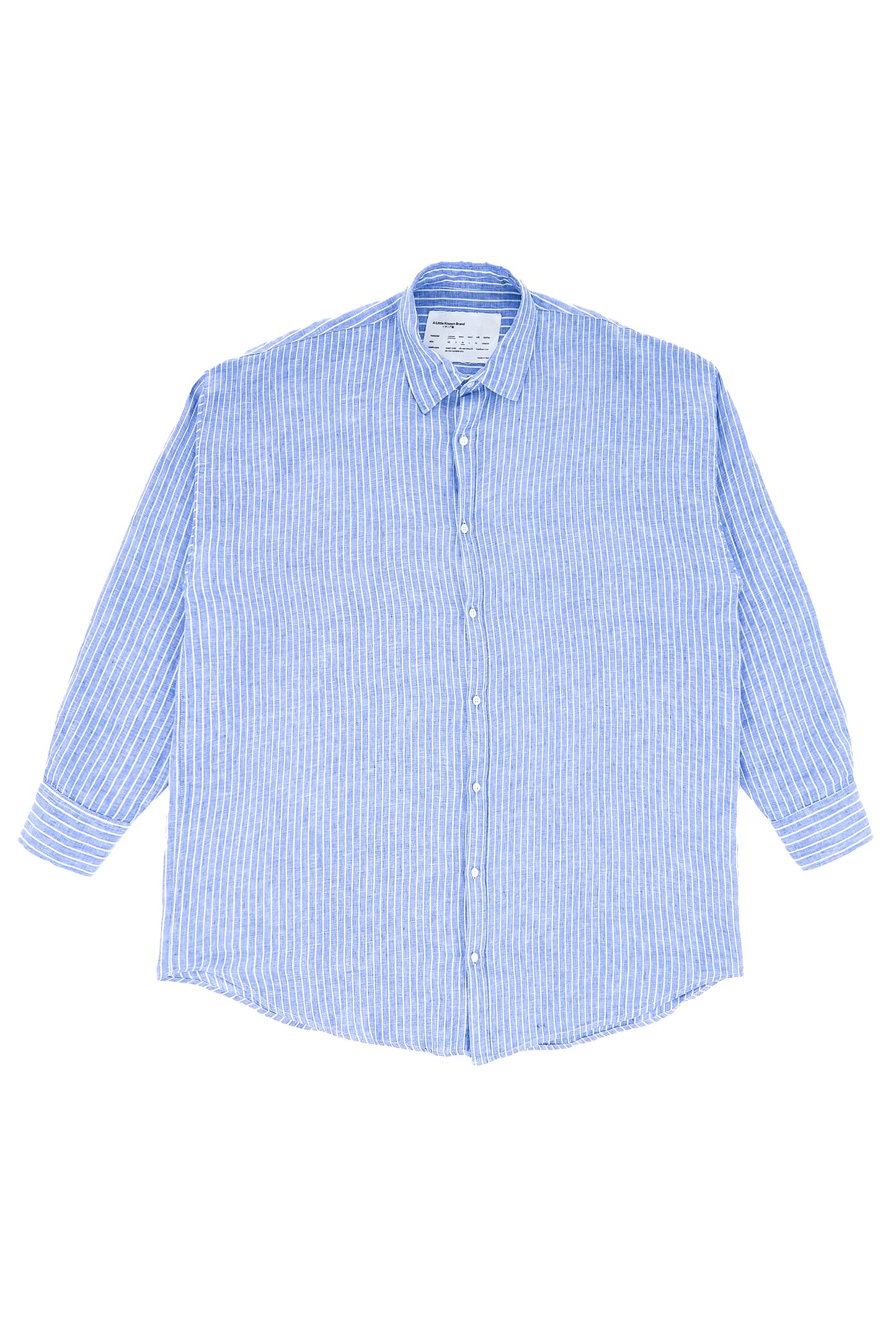 Oversized Linen Shirt – Blue/White
