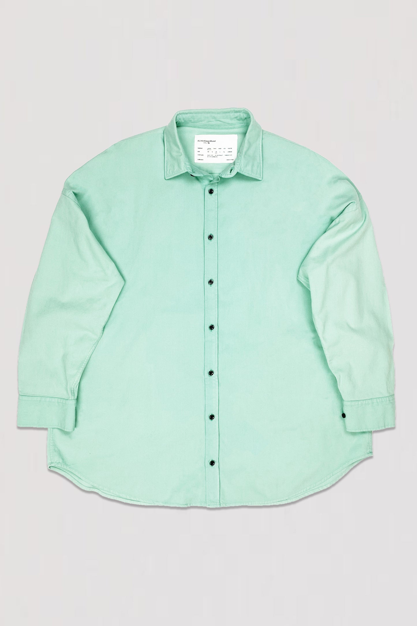 Oversized Washed Cotton Shirt – Jade Green