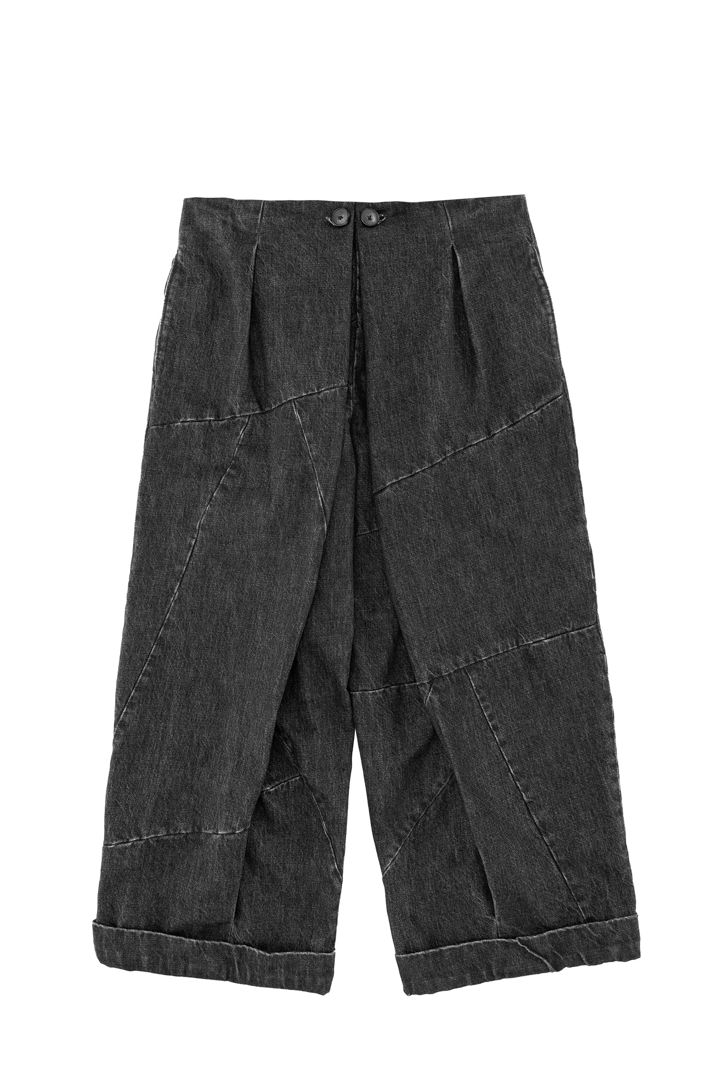 4Size Oversized Pants – Stonewashed Black Denim