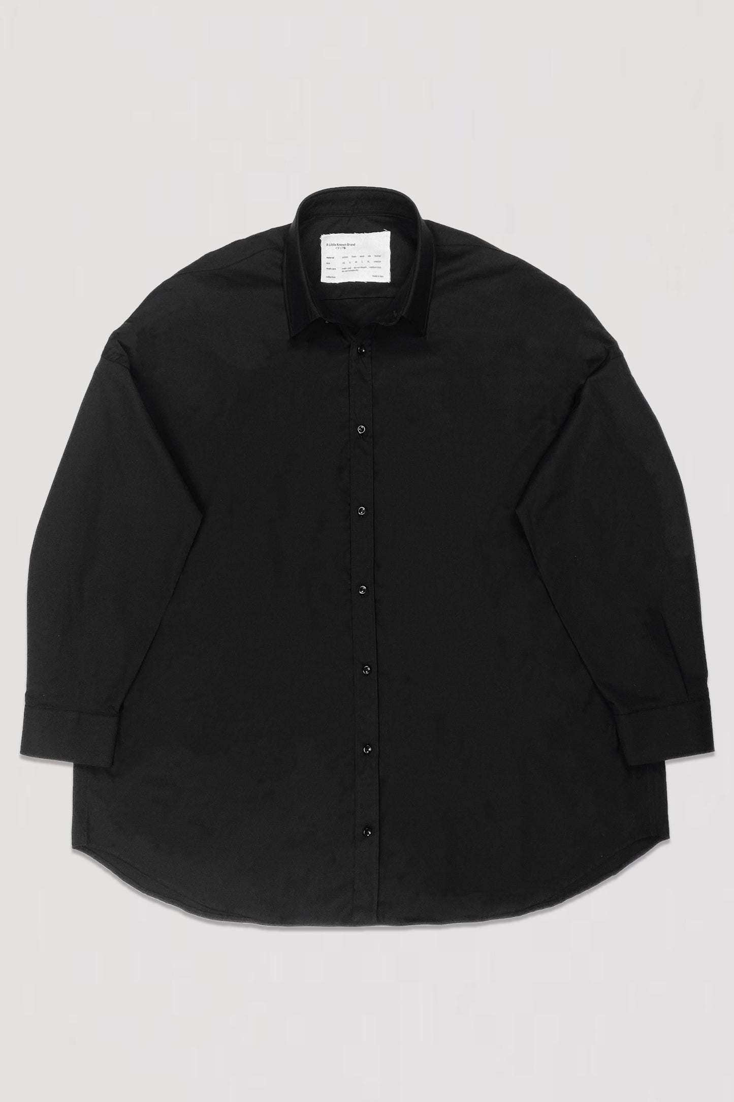 Oversized Popeline Shirt – Black