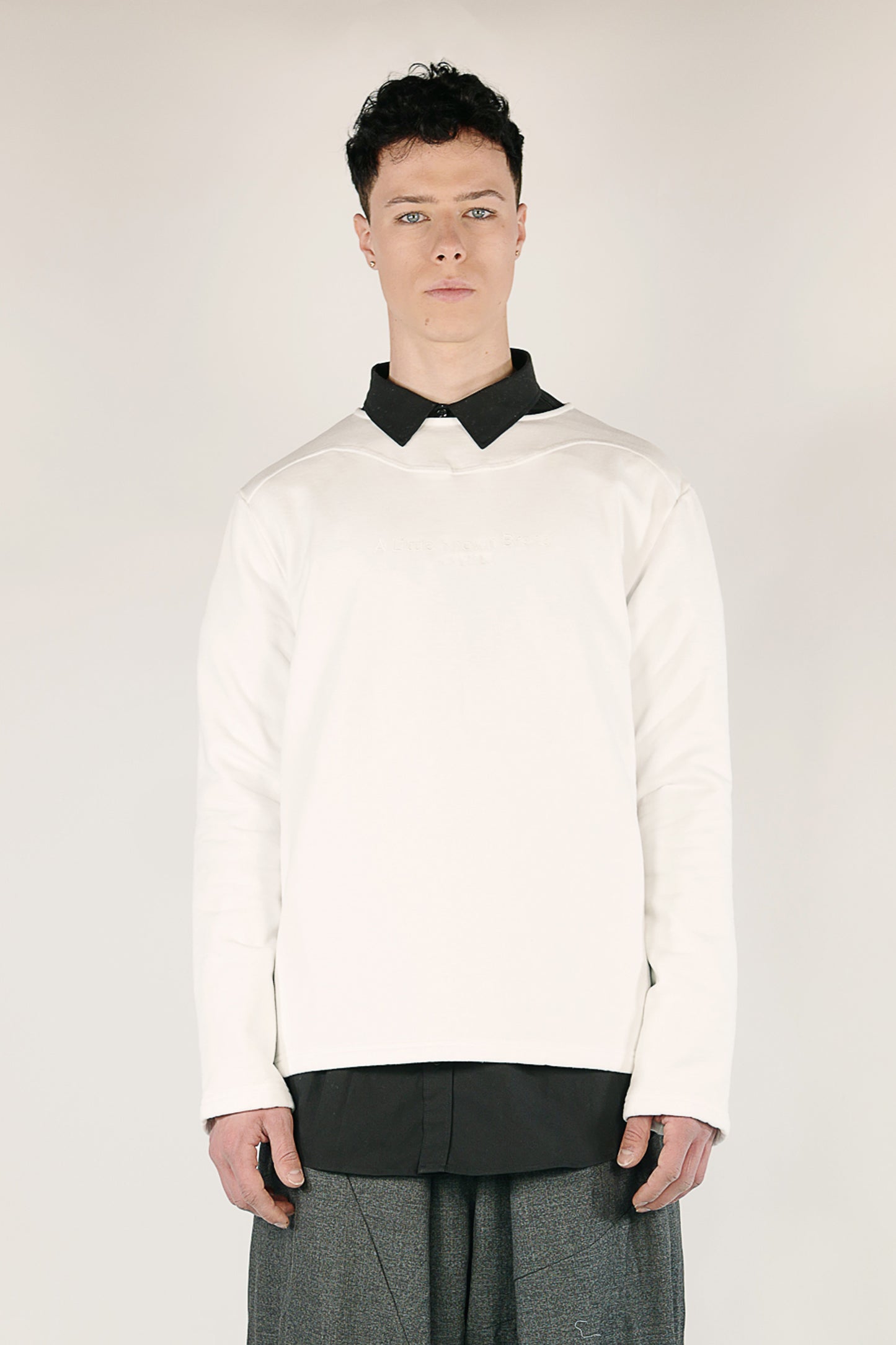 Boat Neck Sweatshirt – White