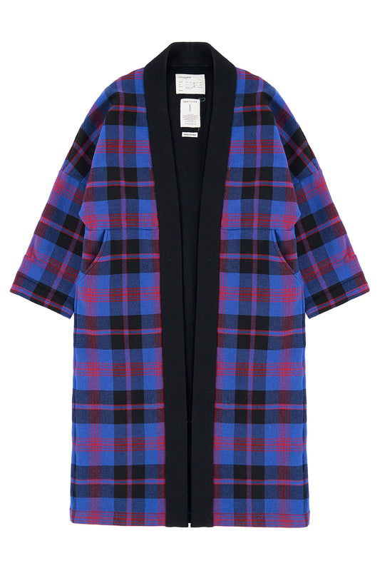 Wool Check Kimono – Blue/Red/Black