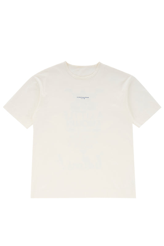 Oversized Handprinted T-shirt – White "Luttons"