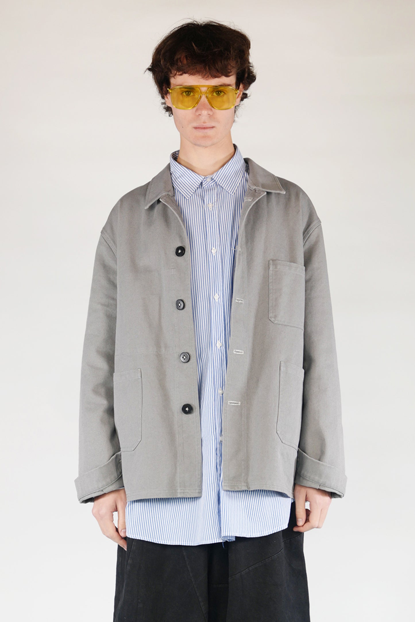 French Work Jacket – Light Grey